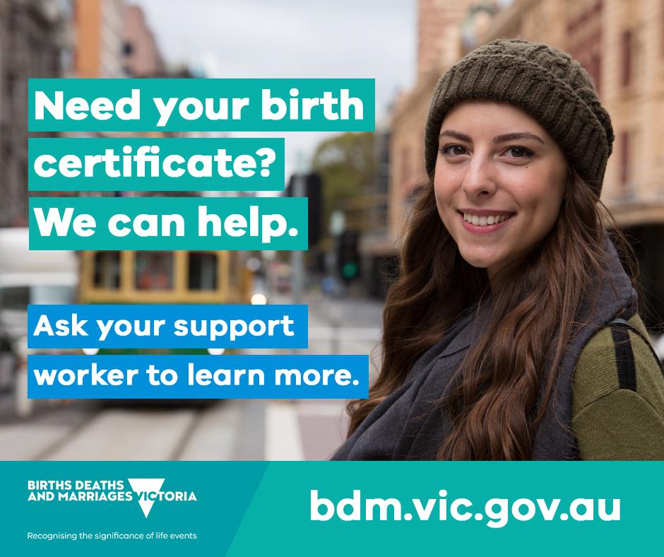 Social media tile: Need your birth certificate? We can help.